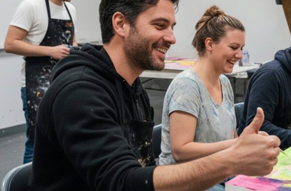 malkurs_dacreo.art_dominika_alicja_czerwiec_abstrakt_grossformat_recklinghausen_workshop_abstract Malkurs Abstrakt - Blattgold & Silber | So, 21. Juni 2026